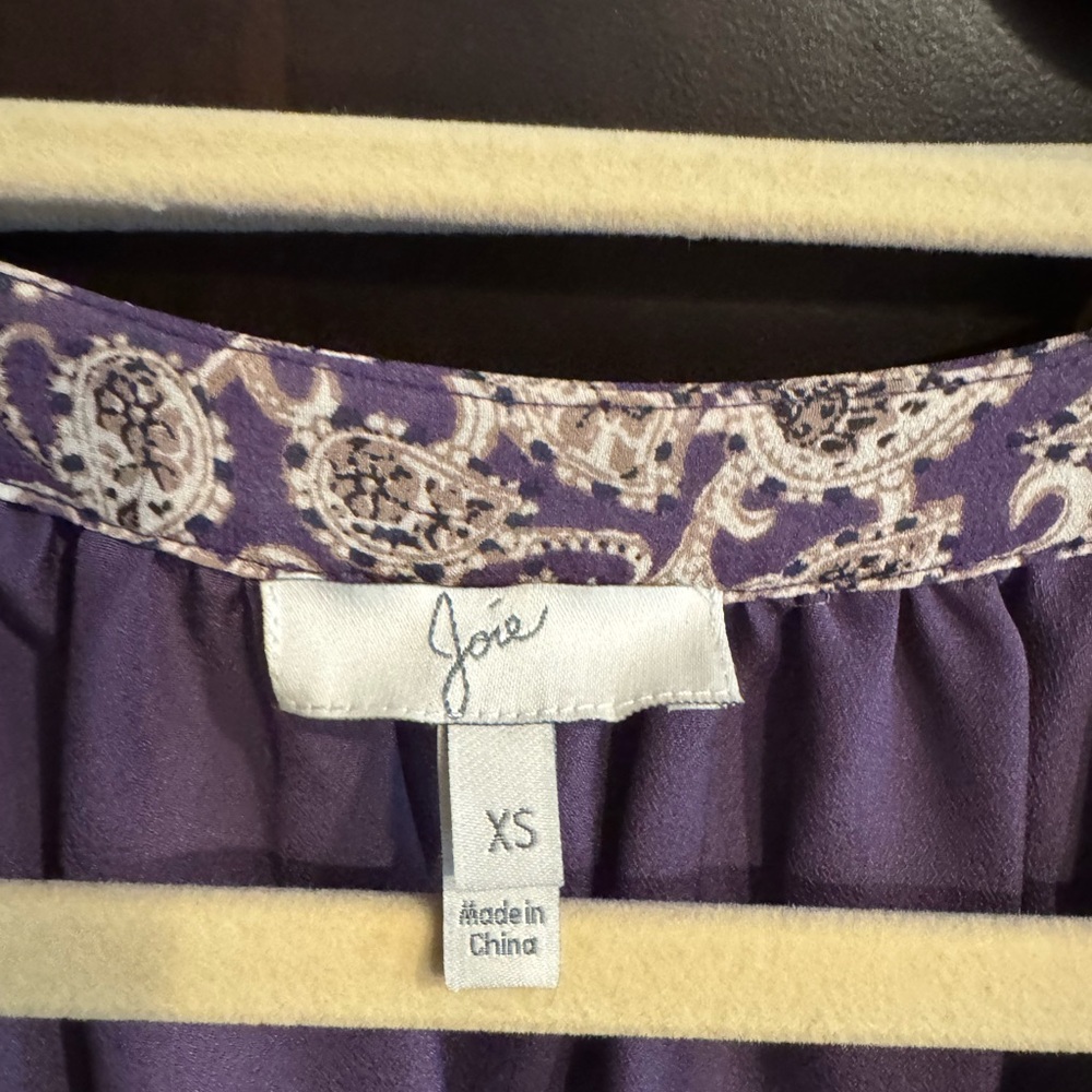 Joie Purple Paisley XS Top